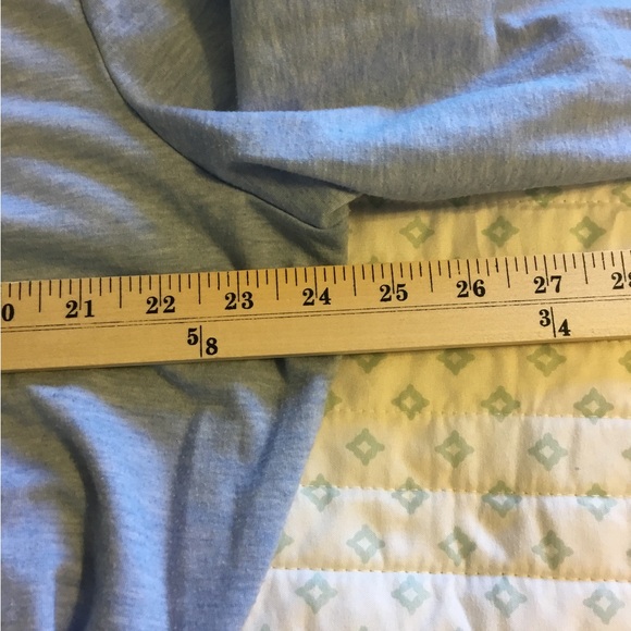 Light Blue T-Shirt 3/4 sleeve 1X Stretchy, relaxed fit lightweight - Picture 4 of 4